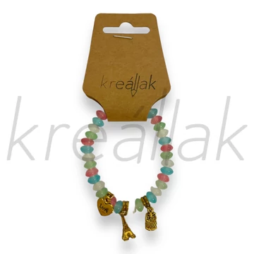 Karkötő - Színes karkötő medálokkal