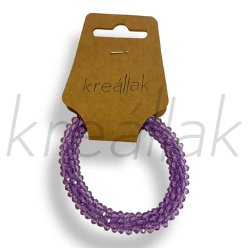 Lila átlátszó apró gyöngyös karkötő