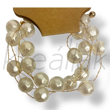 Fehér gyöngyös karkötő