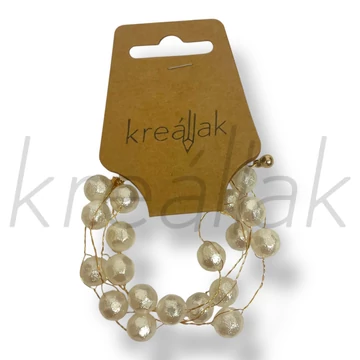 Fehér gyöngyös karkötő