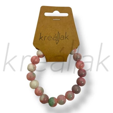 Rózsaszín márványos karkötő