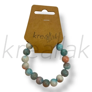 Kék-narancs márványos karkötő