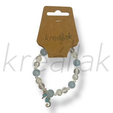 Türkizkék csikóhal karkötő