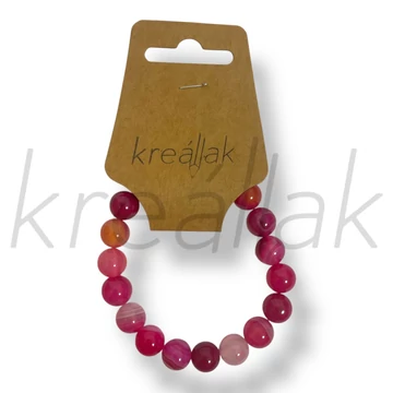 Pink achát karkötő