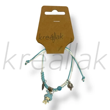 Kék medálos karkötő