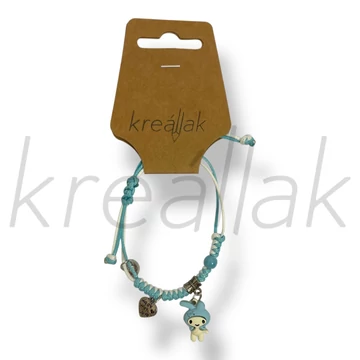 Figurás kék karkötő 