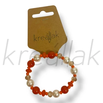 Narancs gyöngyös karkötő