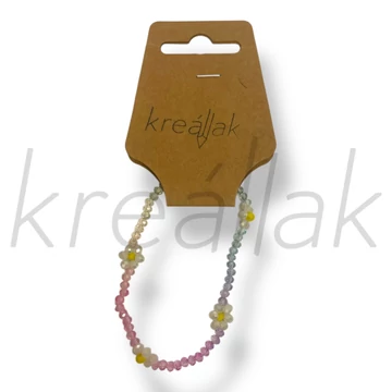 Szivárvány virág karkötő