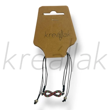 Fekete végtelen medál karkötő