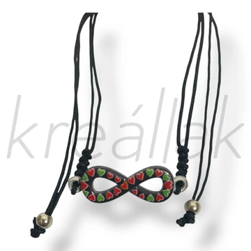 Fekete végtelen medál karkötő