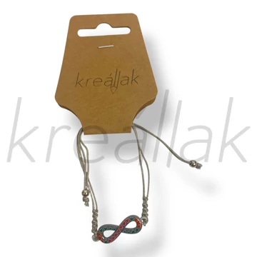 Szürke végtelen medál karkötő