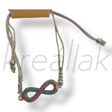 Szürke végtelen medál karkötő