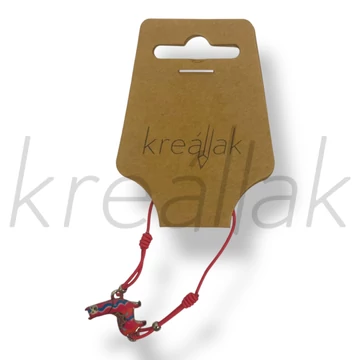 Pink láma medál karkötő