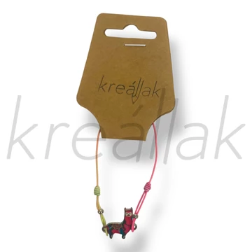 Szivárvány láma medál karkötő