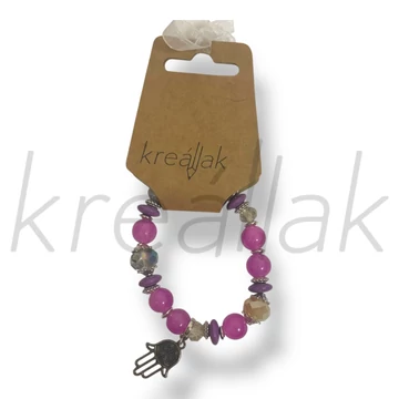 Lila Hamza kéz karkötő