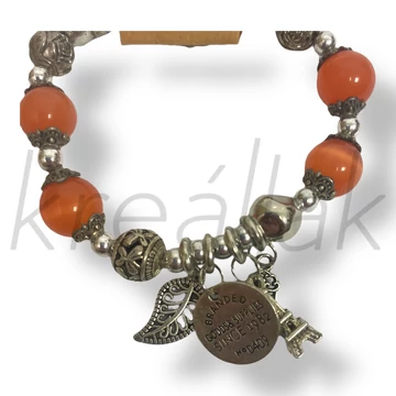 Narancs charm karkötő