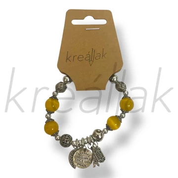 Napsárga charm karkötő