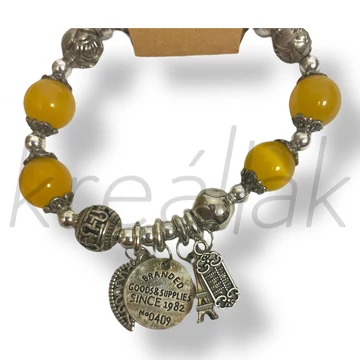 Napsárga charm karkötő