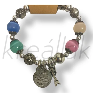 Gyöngyös charm karkötő