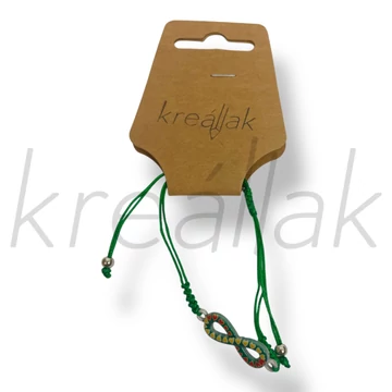 Zöld végtelen medál karkötő