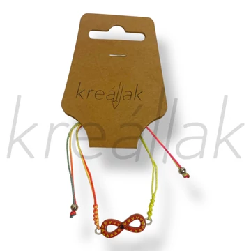 Neon végtelen medál karkötő