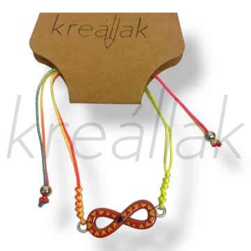 Neon végtelen medál karkötő