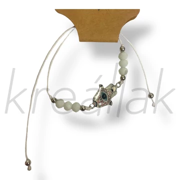 Fehér Hamza medál karkötő