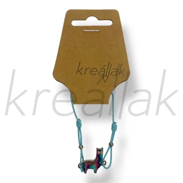 Kék láma medál karkötő