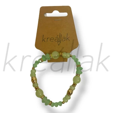 Világos zöld gyöngyös karkötő