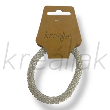 Apró gyöngyös átlátszó szivárványos karkötő