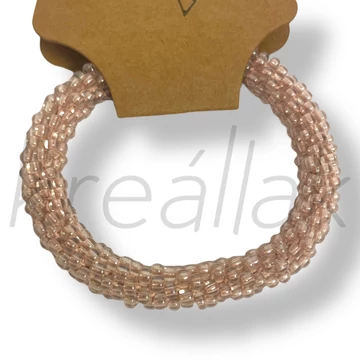 Apró gyöngyös rózsaszín karkötő