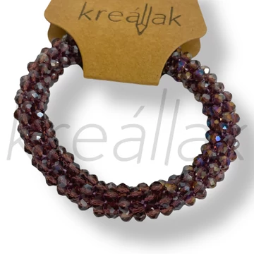 Apró gyöngyös lila karkötő