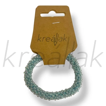 Apró gyöngyös világoskék karkötő