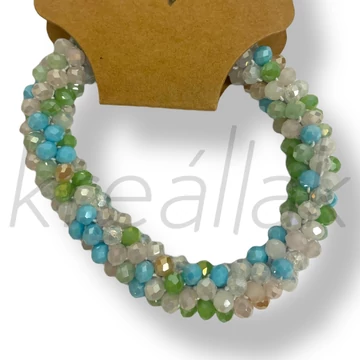 Türkizkék apró gyöngyös karkötő