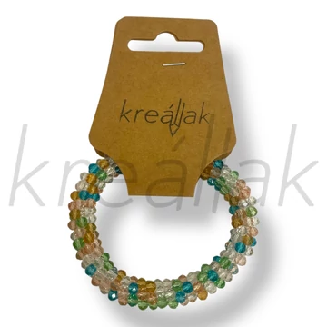 Apró gyöngyös áttetsző karkötő