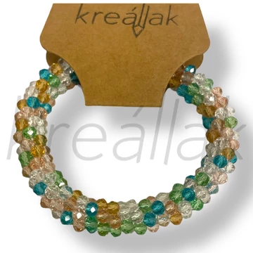 Apró gyöngyös áttetsző karkötő