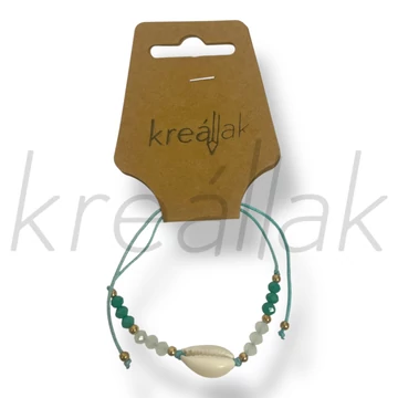 Zöld kagylós karkötő