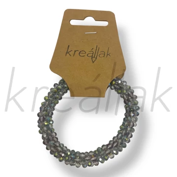 Apró gyöngyös irizáló ezüst karkötő