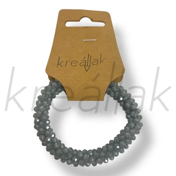 Apró gyöngyös kékes szürke karkötő