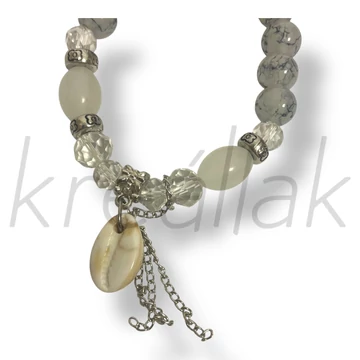 Fehér márvány kagylós karkötő