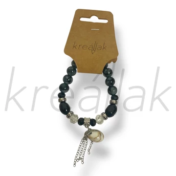 Fekete kagylós karkötő