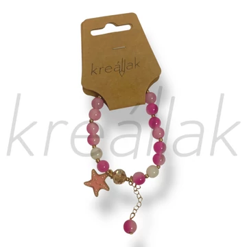 Pink tengeri csillag karkötő