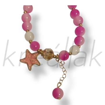 Pink tengeri csillag karkötő