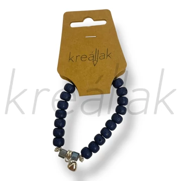 Kék szíves karkötő