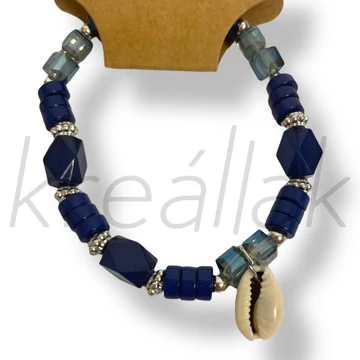 Kék kagylós karkötő