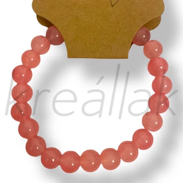 Lazac színű gyöngyös karkötő