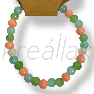 Pasztell gyöngyös karkötő