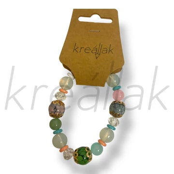 Színes márvány gyöngyös karkötő