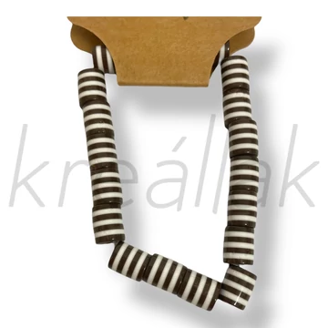 Barna csíkos gyöngy karkötő