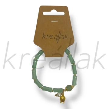 Zöld tulipán medál karkötő